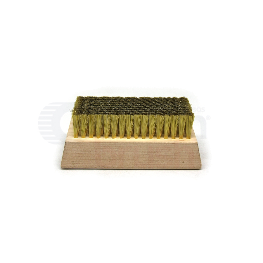 0.003" Brass Bristle, 4-1/4" x 2-1/2" Wood Block Brush