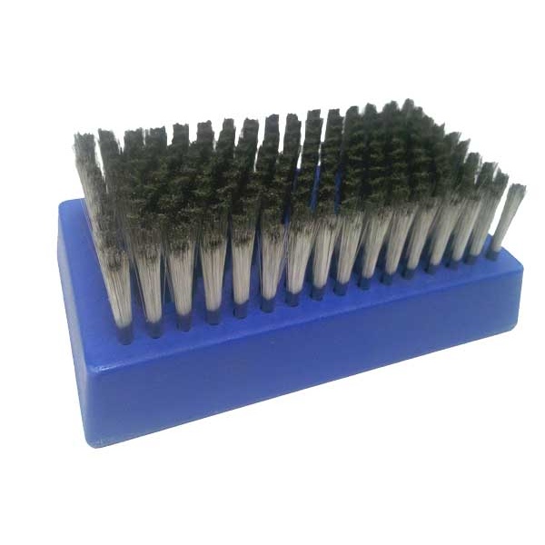 0.005" Stainless Steel Bristle, 4-1/4" x 2-1/2" Plastic Block Brush