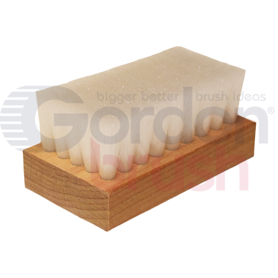 0.006" Crimped Plyer Bristle, 2-1/2" x 1-3/8" Wood Block Scrub Brush