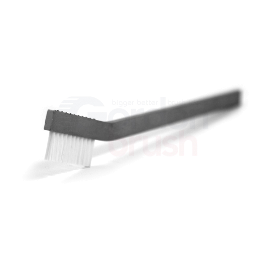 1 x 11 Row 0.010" Static Dissipative Nylon Bristle and Aluminum Handle Hand-Laced Brush