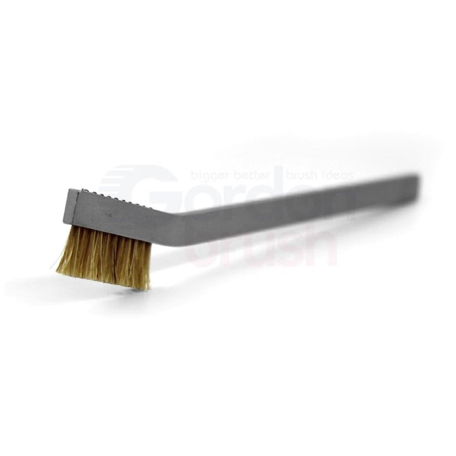 1 x 11 Row Horse Hair and Aluminum Handle Hand-Laced Brush