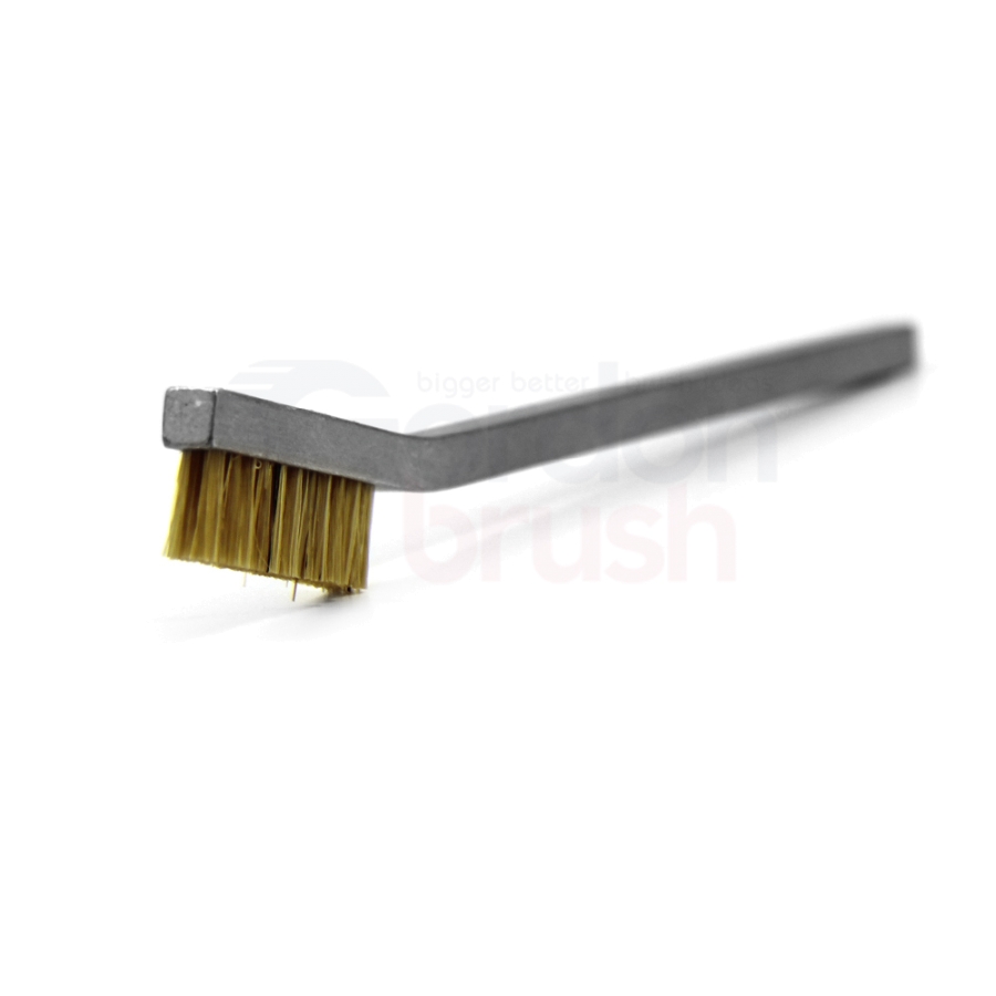 2 x 11 Row Horse Hair and Aluminum Handle Hand-Laced Brush