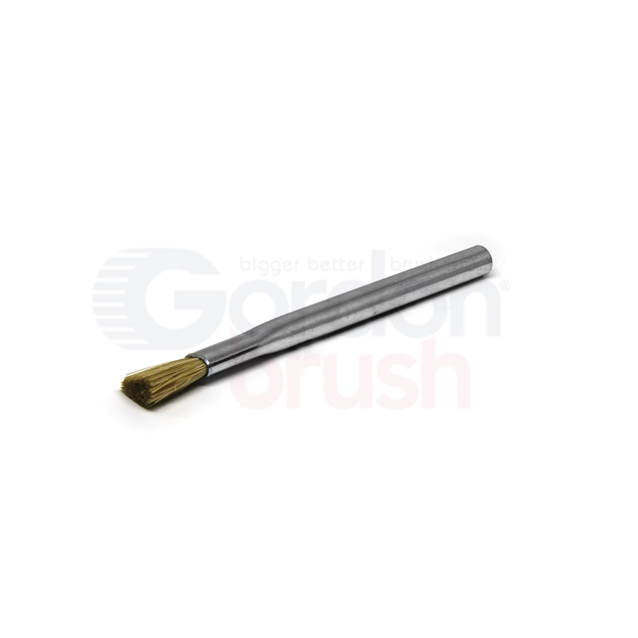 3/8" Diameter Hog Bristle and Zinc Plated Steel Handle Applicator Brush