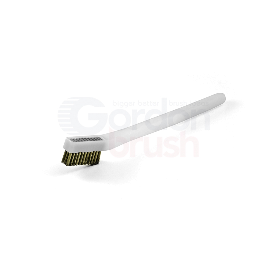 3 x 11 Row 0.003" Stainless Steel Bristle and Acetal Handle Scratch Brush