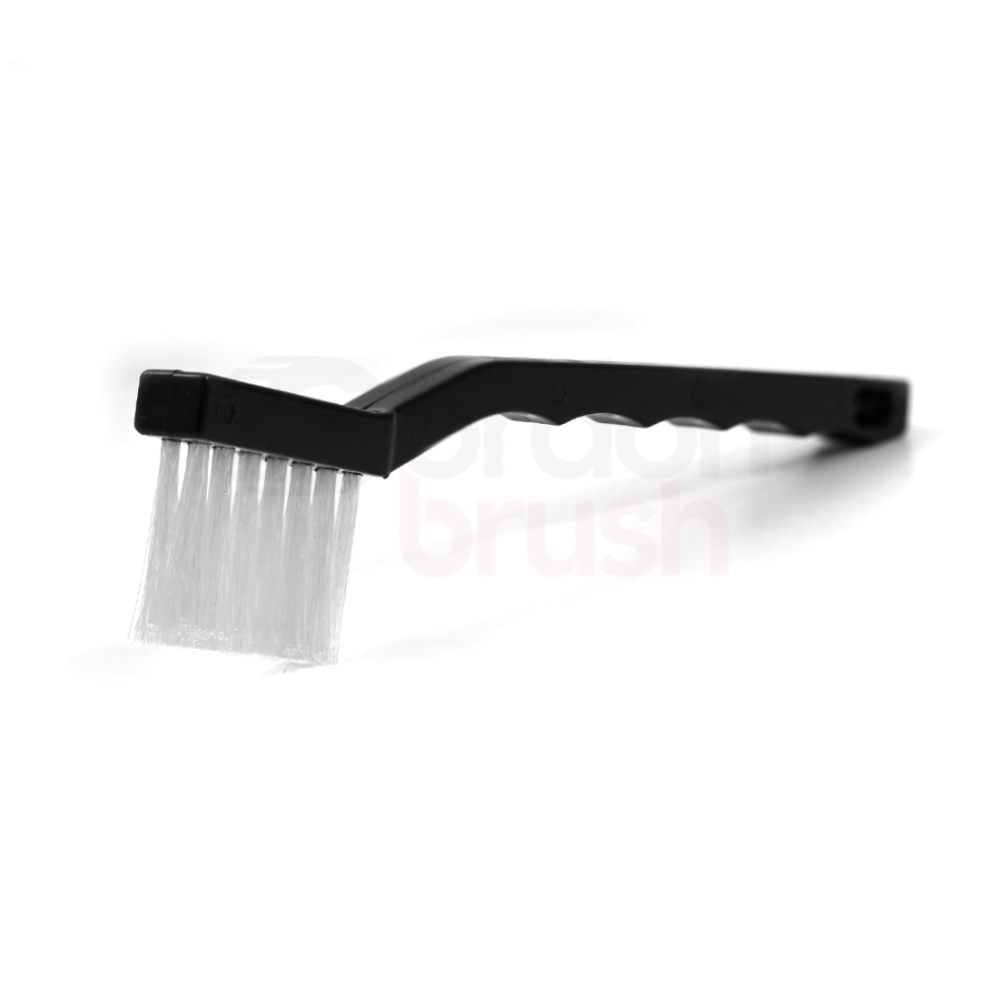 3 x 7 Row 0.008" Nylon Bristle and Plastic Handle Long Trim Scratch Brush