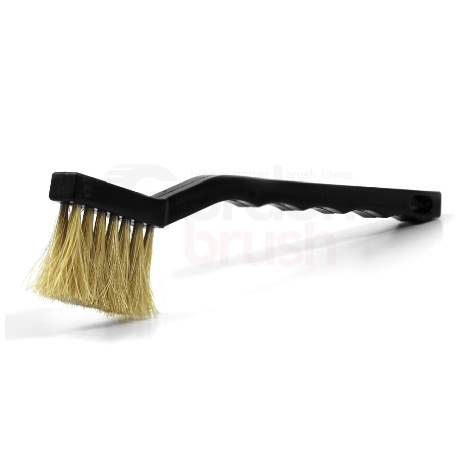 3 x 7 Row Horse Hair Bristle and Plastic Handle Long Trim Scratch Brush
