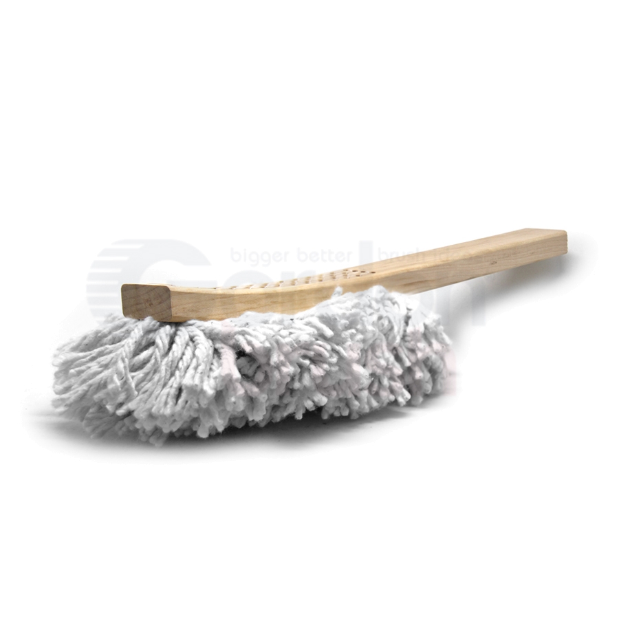 Cotton Swab Brush Hand-Laced into Wood Handle