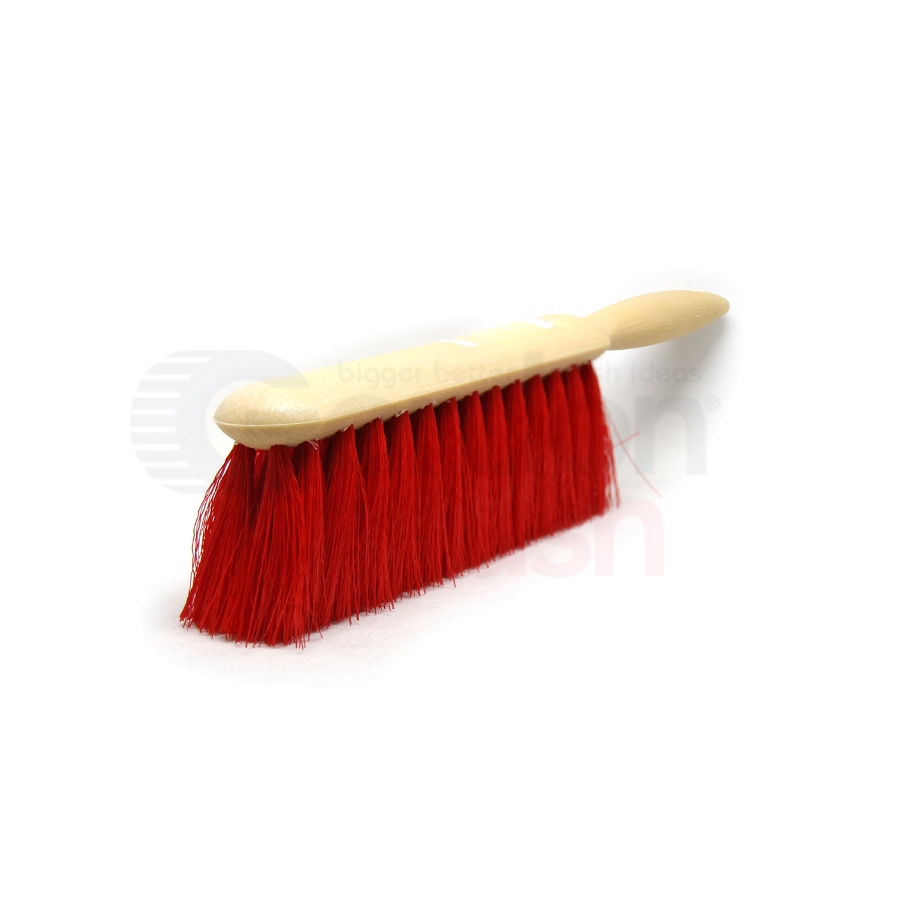 Counter Duster – Red 5 x 15 Row Polypropylene Bristle Plastic Handle
