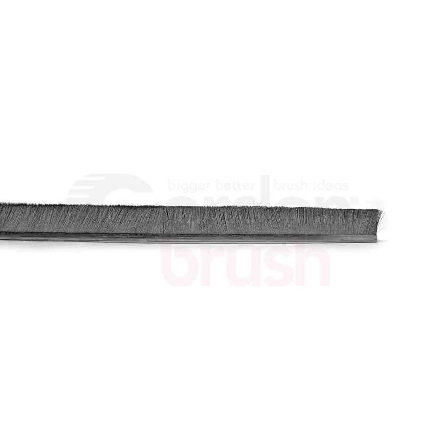 Height 4" No. 4 Channel Strip Brush - .006" Stainless Steel Bristle Diameter