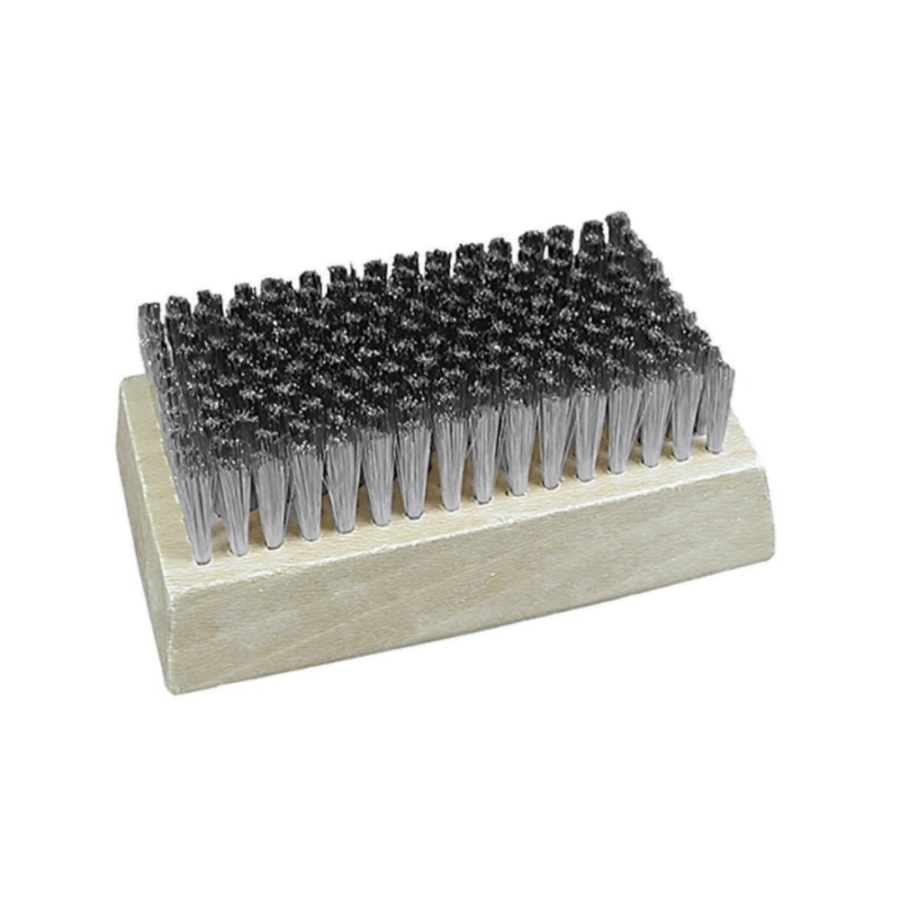 0.003" Stainless Steel Bristle, 4-1/4" x 2-1/2" Wood Block Brush
