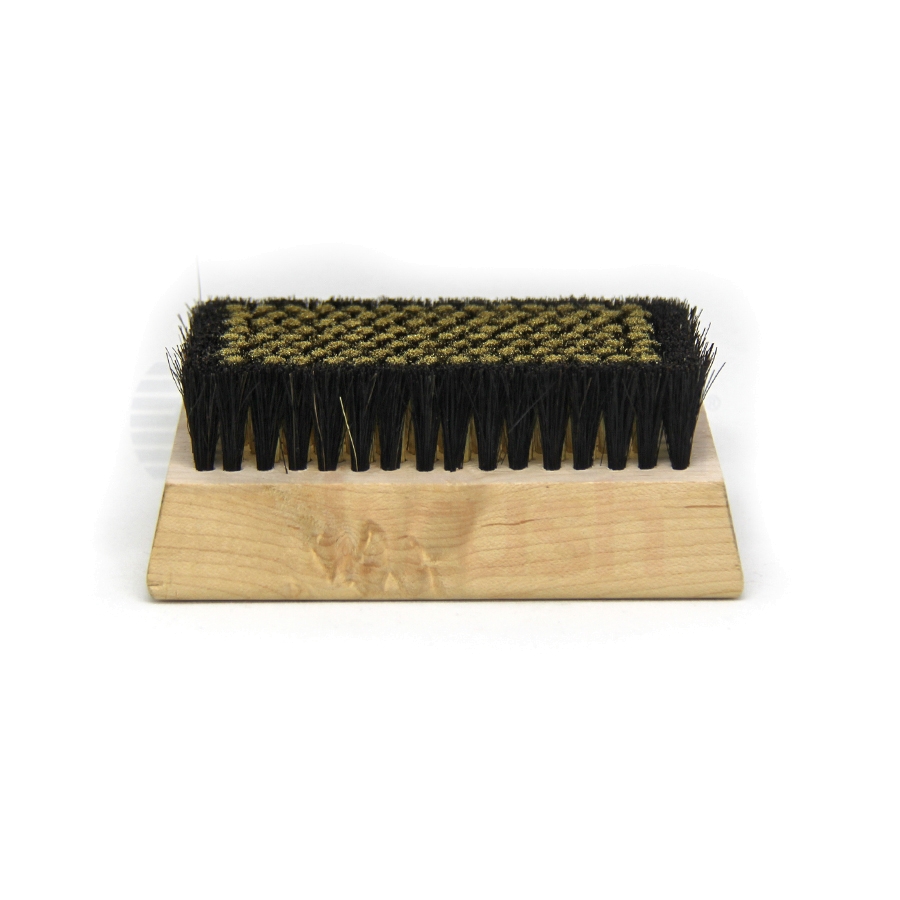 Brass Wire Utility Scrub Brush for Cleaning 9 Hardwood Handle (Made in USA)