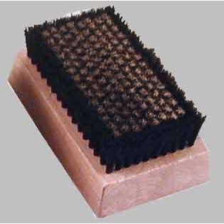 0.005" Stainless Steel/Horse Hair Bristle, 4-1/4" x 2-1/2" Wood Block Brush