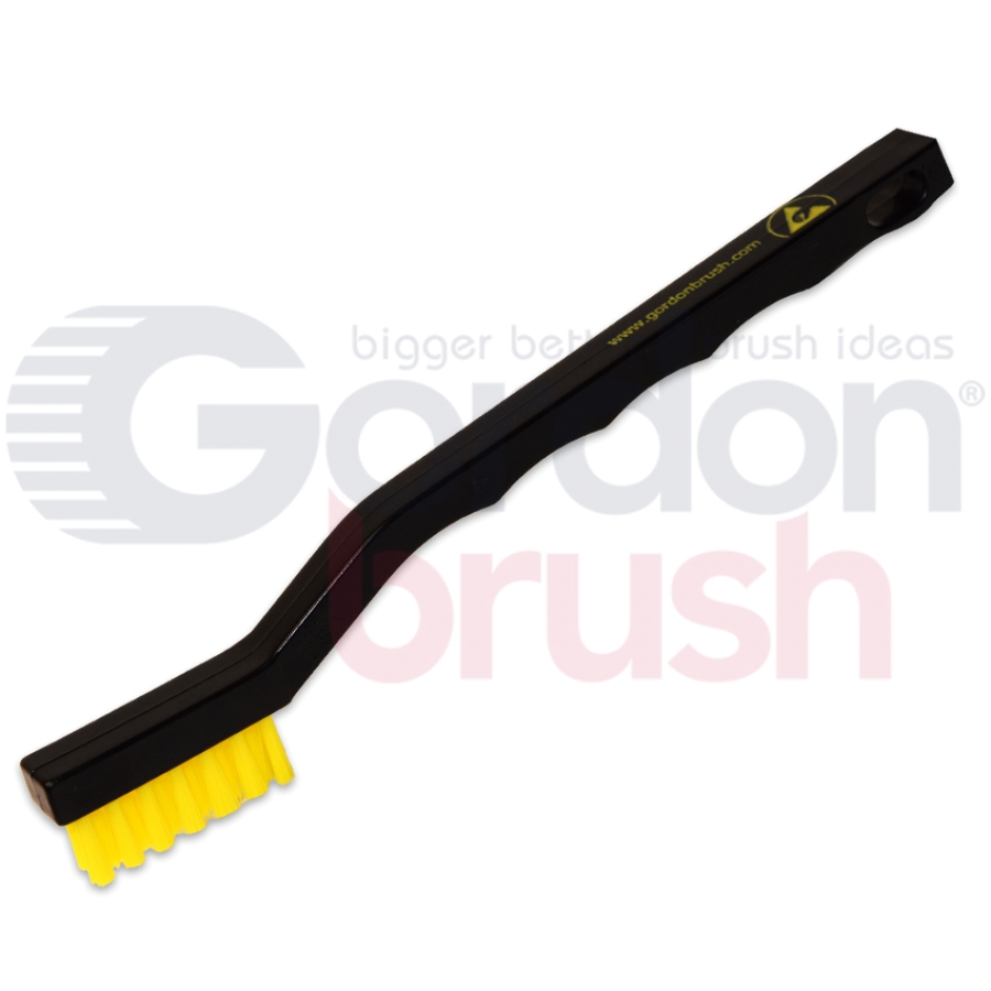 0.010" Static Dissipative Nylon Bristle (Medium), Conductive Plastic Handle ESD-Safe Brush