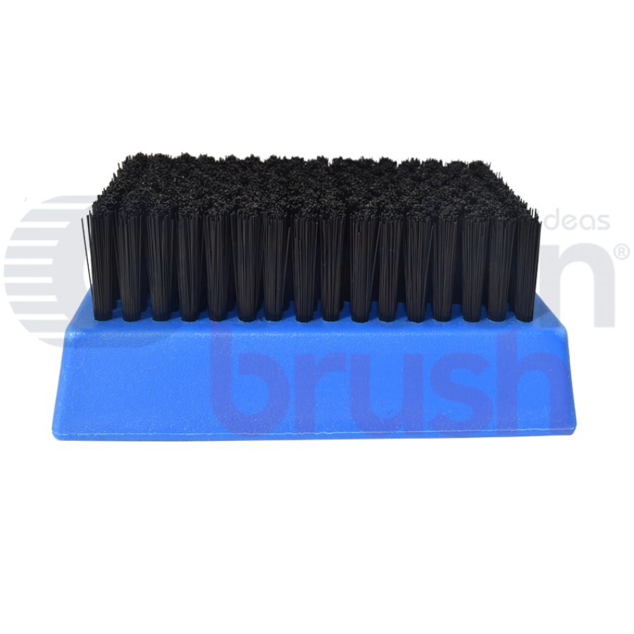0.012" Black Nylon Bristle, 4-1/4" x 2-1/2" Plastic Block Brush 1