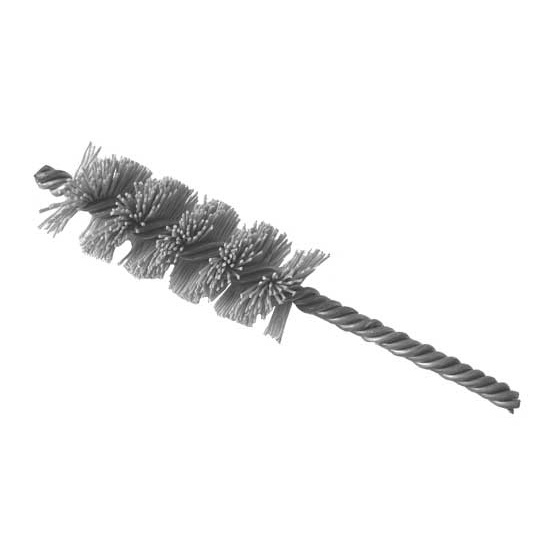 1-1/2" Brush Diameter .012" Nylon Bristle Diameter Abrasive Nylon Single-Spiral Double-Stem Power Brush