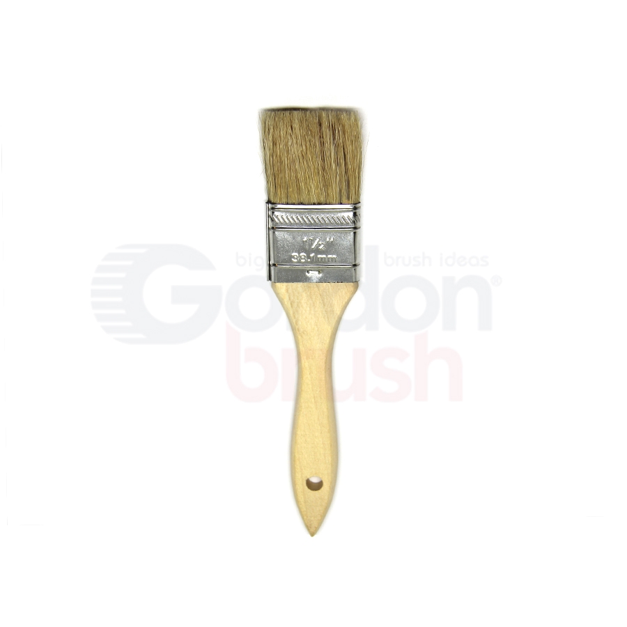 1-1/2" Natural Bristle and Wood Handle Chip Brush
