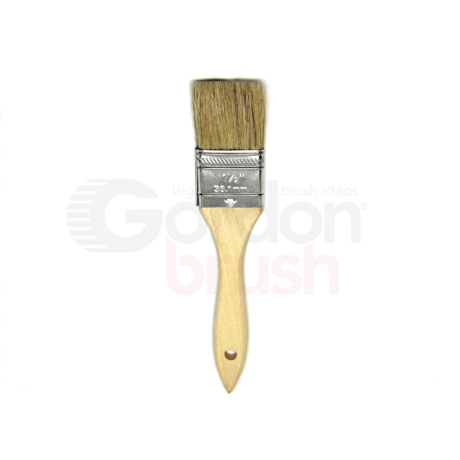 thumbnail interactive-video image 1 of INDEUTSCH 100-Pack Disposable Wood Handle Brushes – 1 Inch, Natural Horsehair, Stainless Steel Ferrule 1 of 6