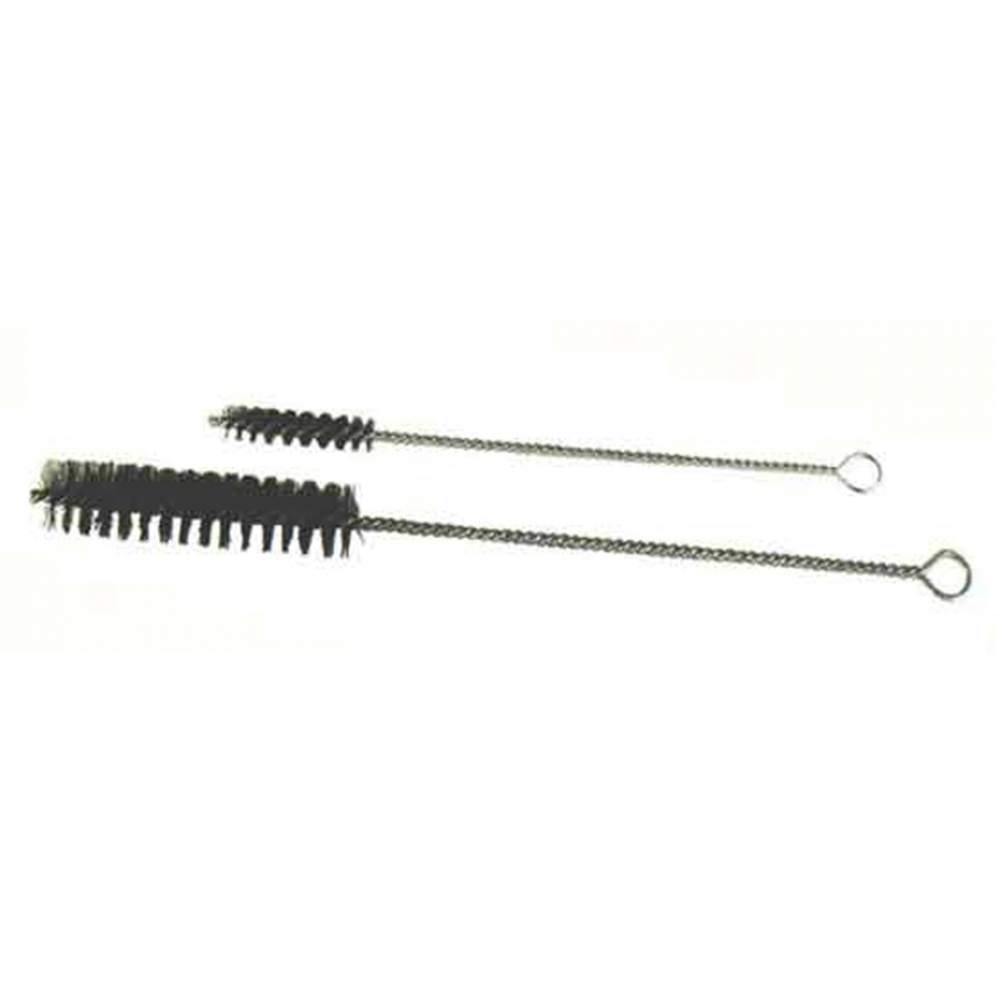 1-1/4" Diameter 13" Length Single Spiral, Single-Stem Horse Hair Brushes, with Ring Handle and Galvanized Stem 1