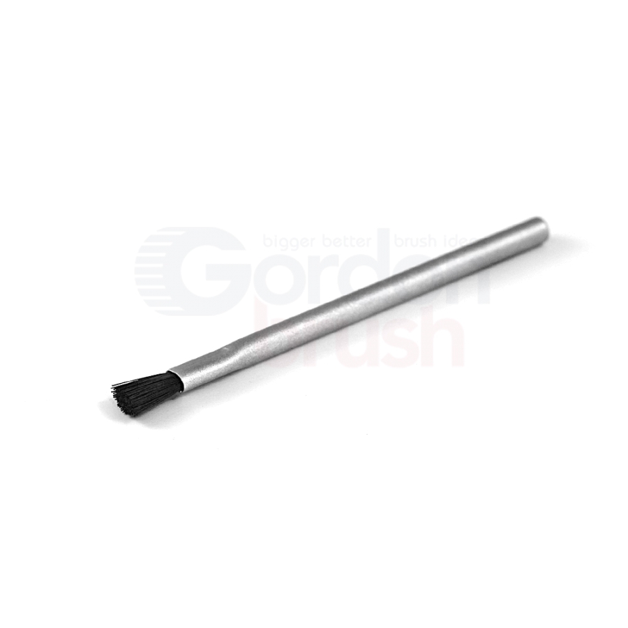 1/4" Diameter .008" Nylon Bristle and Aluminum Handle Applicator Brush