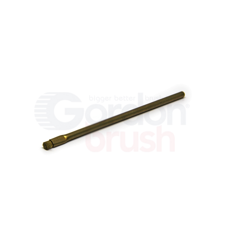 1/8" Diameter, .003" Brass Bristle, 1/8" Trim and Brass Handle Applicator Brush