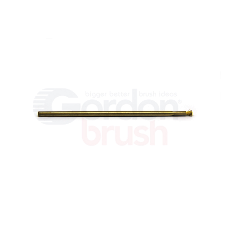 1/8" Diameter, .003" Brass Bristle, 1/8" Trim and Brass Handle Applicator Brush 2