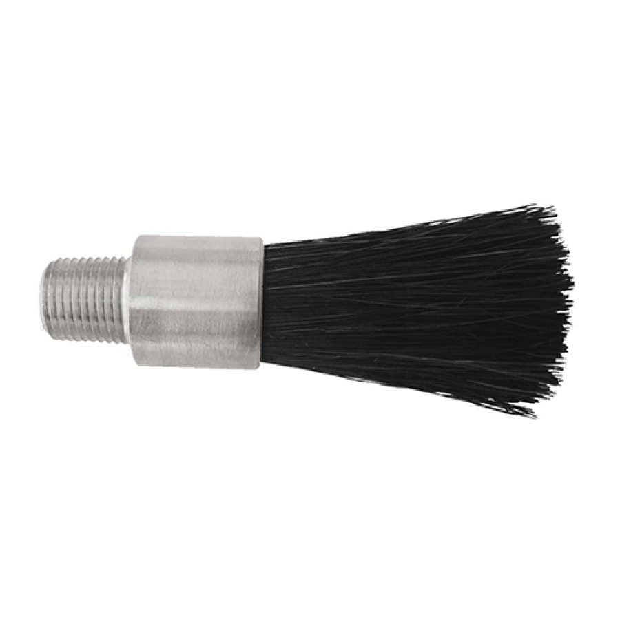 1" Diameter Body, Black Horse Hair Fill, .125" Orifice, Male Thread, Flow Thru Brush