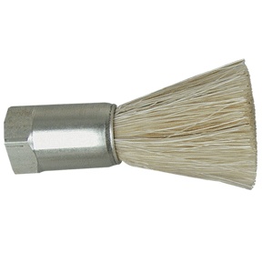 1" Diameter Body, Horse Hair Fill, .125" Orifice, Female Thread, Flow Thru Brush