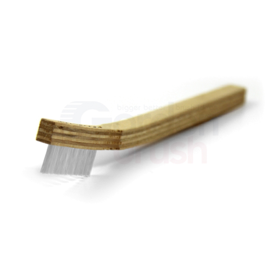 1 x 10 Row .012" Nylon Bristle and Plywood Handle Brush