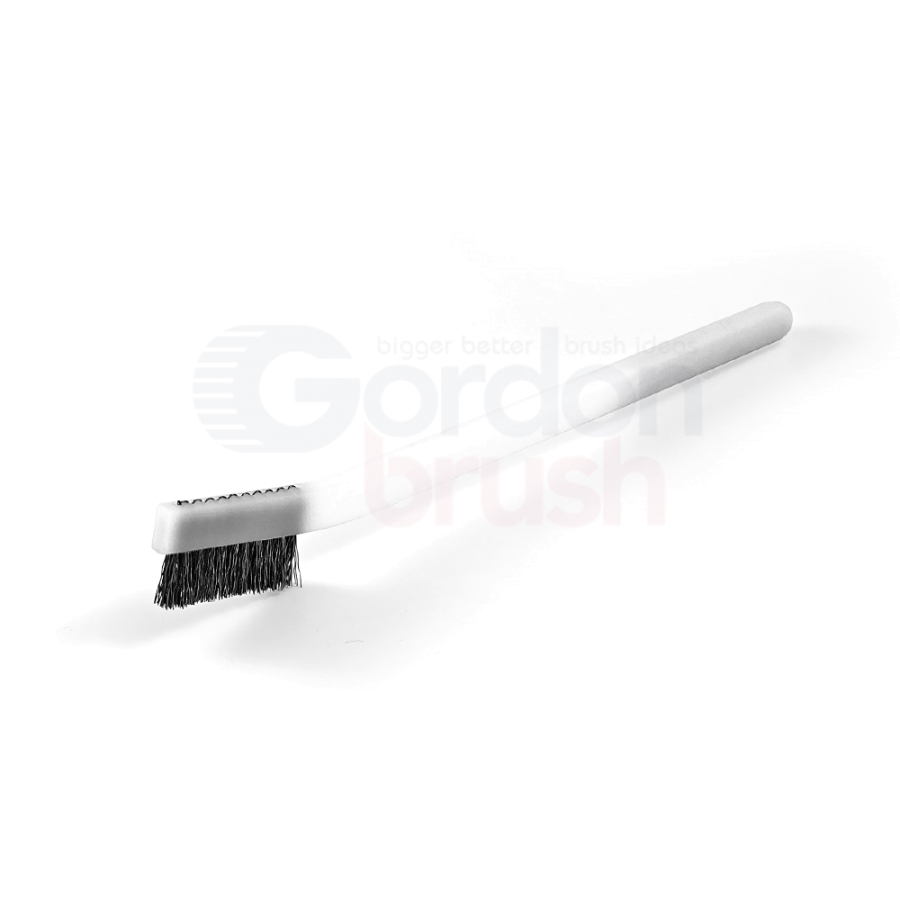 1 x 11 Row 0.008" Titanium Bristle and Acetal Handle Scratch Brush 1