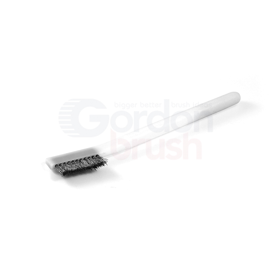 1 x 11 Row 0.008" Titanium Bristle and Acetal Handle Scratch Brush 2