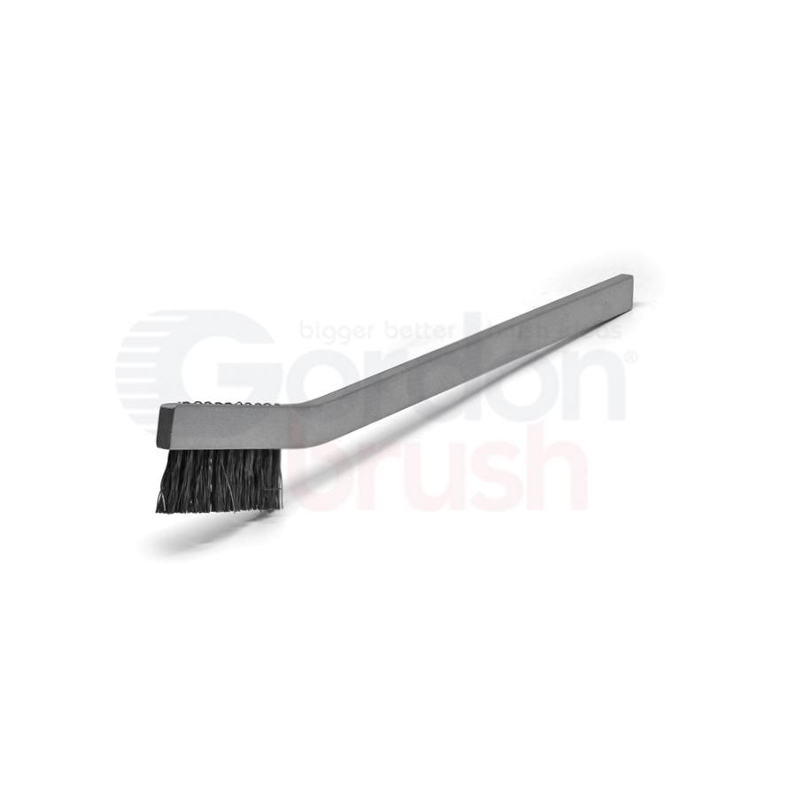 1 x 11 Row 0.008" Titanium Wire and Aluminum Handle Hand-Laced Scratch Brush 1