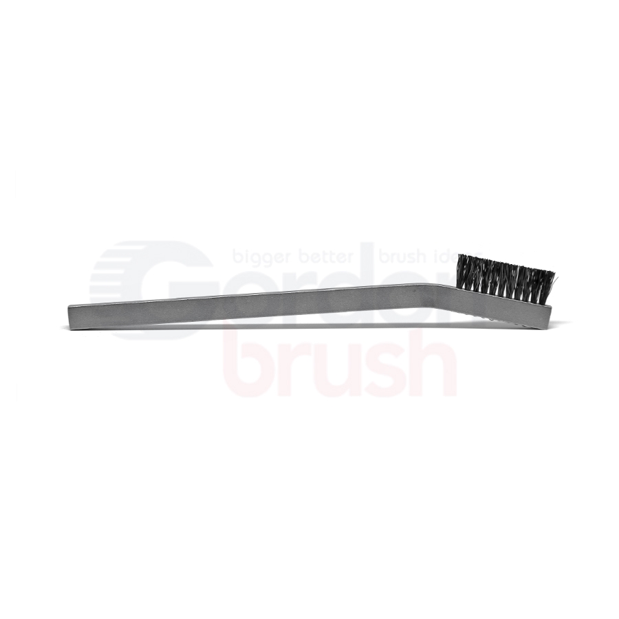 1 x 11 Row 0.008" Titanium Wire and Aluminum Handle Hand-Laced Scratch Brush 3
