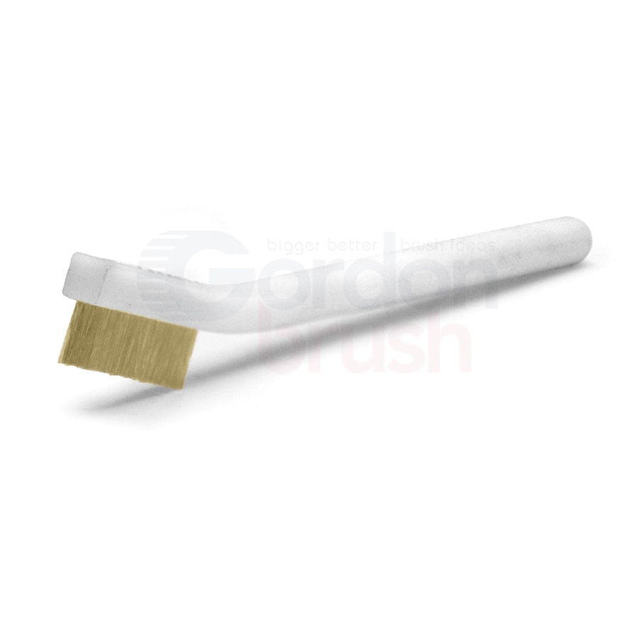 1 x 11 Row 0.016" PEEK Bristle and Acetal Handle Scratch Brush