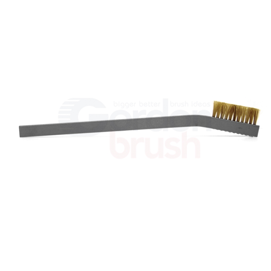 1 x 11 Row Horse Hair and Aluminum Handle Hand-Laced Brush 3
