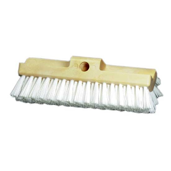 10" Three Surface Deck Scrub with White Polypropylene Bristles