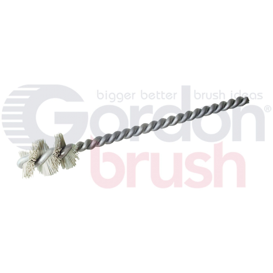 1.015" Diameter with 600 Grit Aluminum Oxide Nylon and Galvanized Stem Wire Micro Spiral Brush