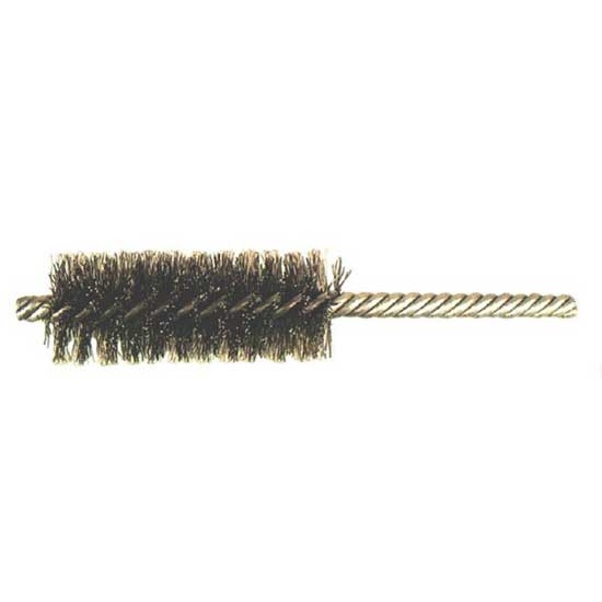 13/16" Brush Diameter .006" Bristle Diameter Double Spiral Power Brush - Brass