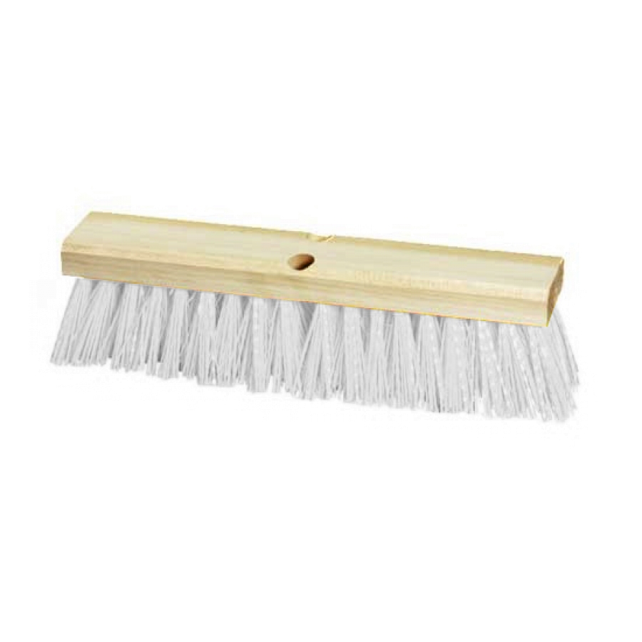 18" Street Broom with Stiff Polypropylene Bristle and Wood Block