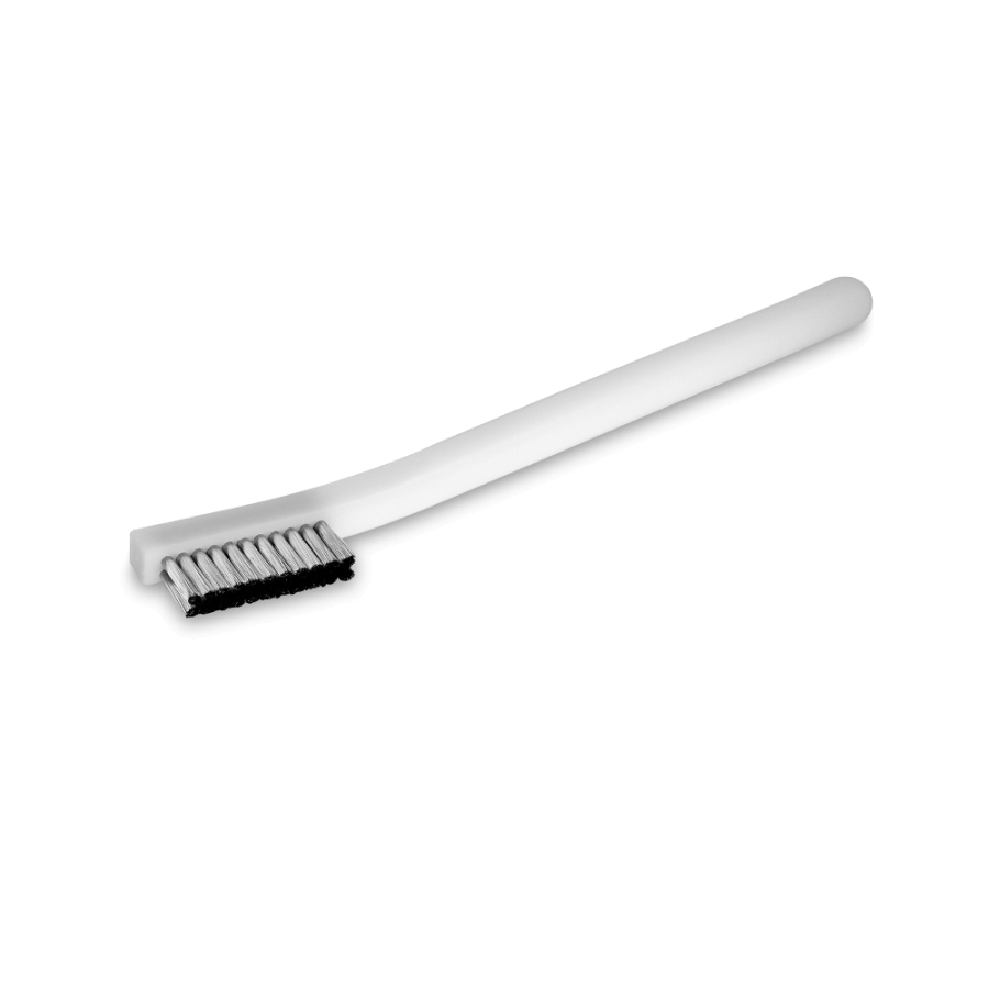 2 x 11 Row 0.003" Stainless Steel Bristle and Acetal Handle Scratch Brush 2