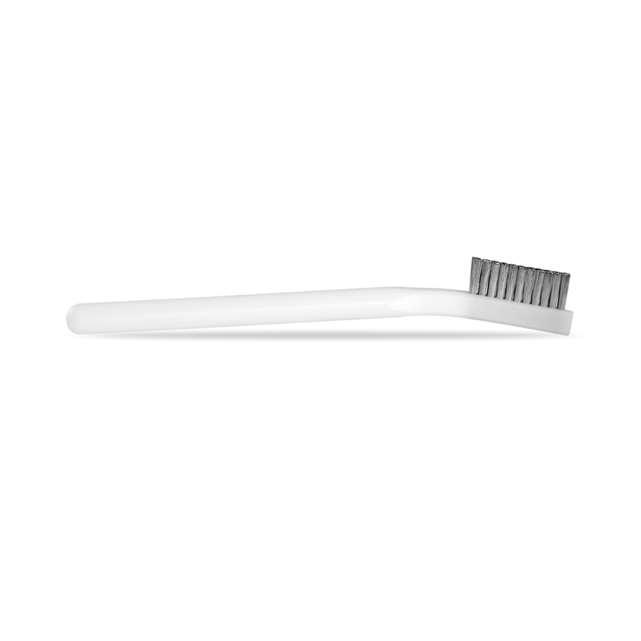 2 x 11 Row 0.003" Stainless Steel Bristle and Acetal Handle Scratch Brush 3