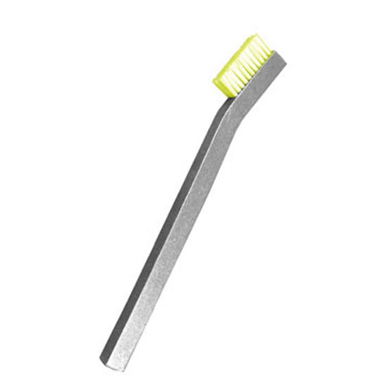 2 x 11 Row 0.016" Static Dissipative Nylon Bristle and Aluminum Handle Hand-Laced Brush