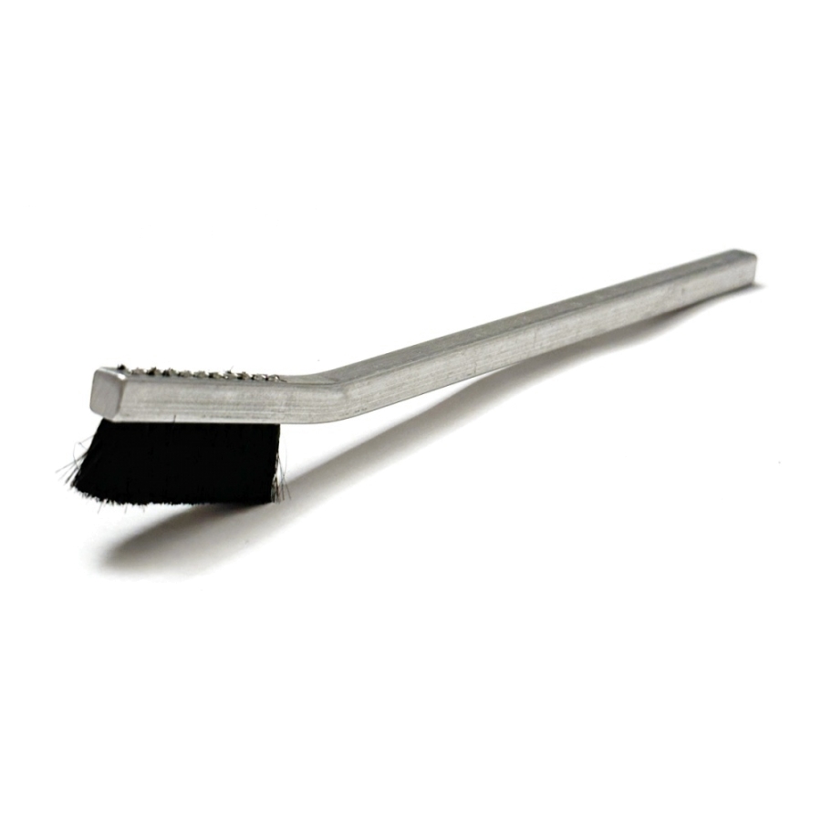 2 x 11 Row Goat Hair and Aluminum Handle Hand-Laced Brush