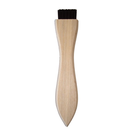 2 x 6 Row 0.012" Nylon Bristle and Wood Handle Applicator Brush