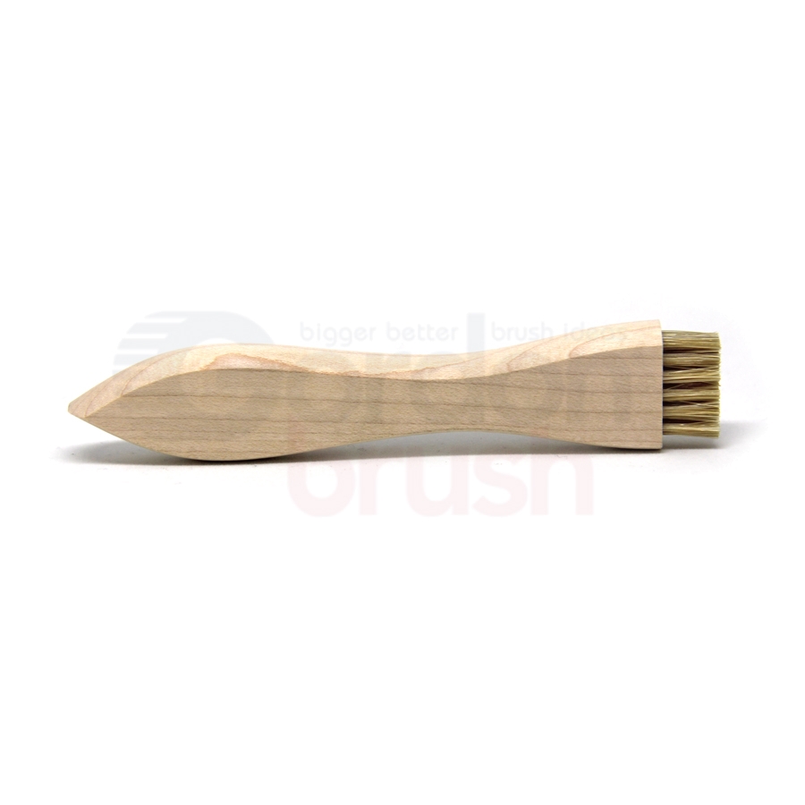 2 x 6 Row Hog Bristle and Wood Handle Applicator Brush 3