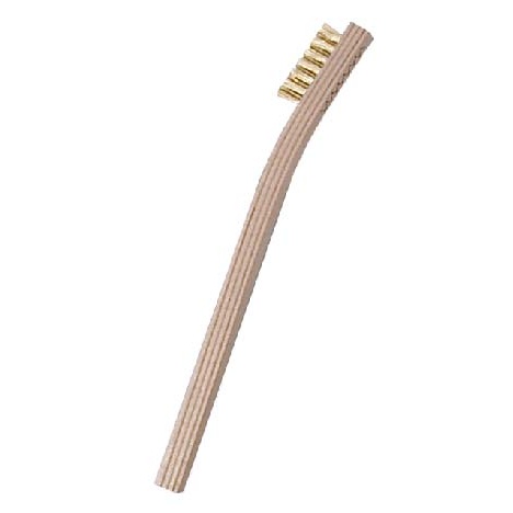 2 x 8 Row .006" Phosphor Bronze Bristle and Plywood Handle Scratch Brush