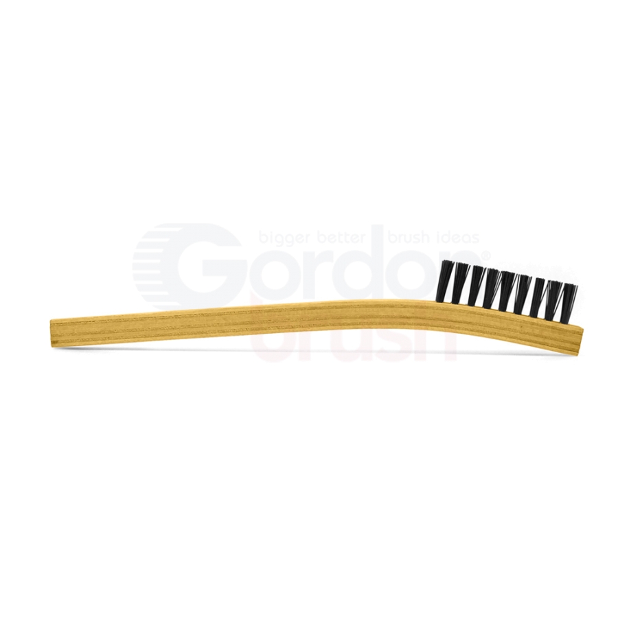2 x 9 Row 0.018" Nylon Bristle and Wood Handle  Brush 3