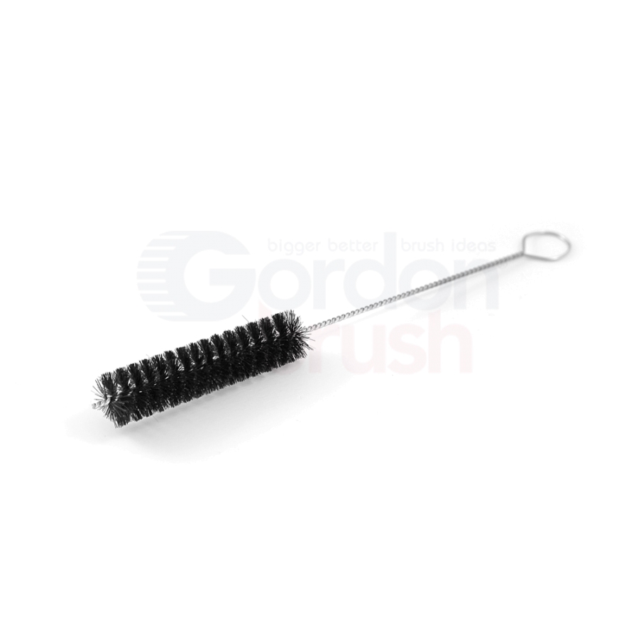 3/4" Diameter 8-1/2" Length Single Spiral, Single-Stem Horse Hair Brushes, with Ring Handle and Galvanized Stem