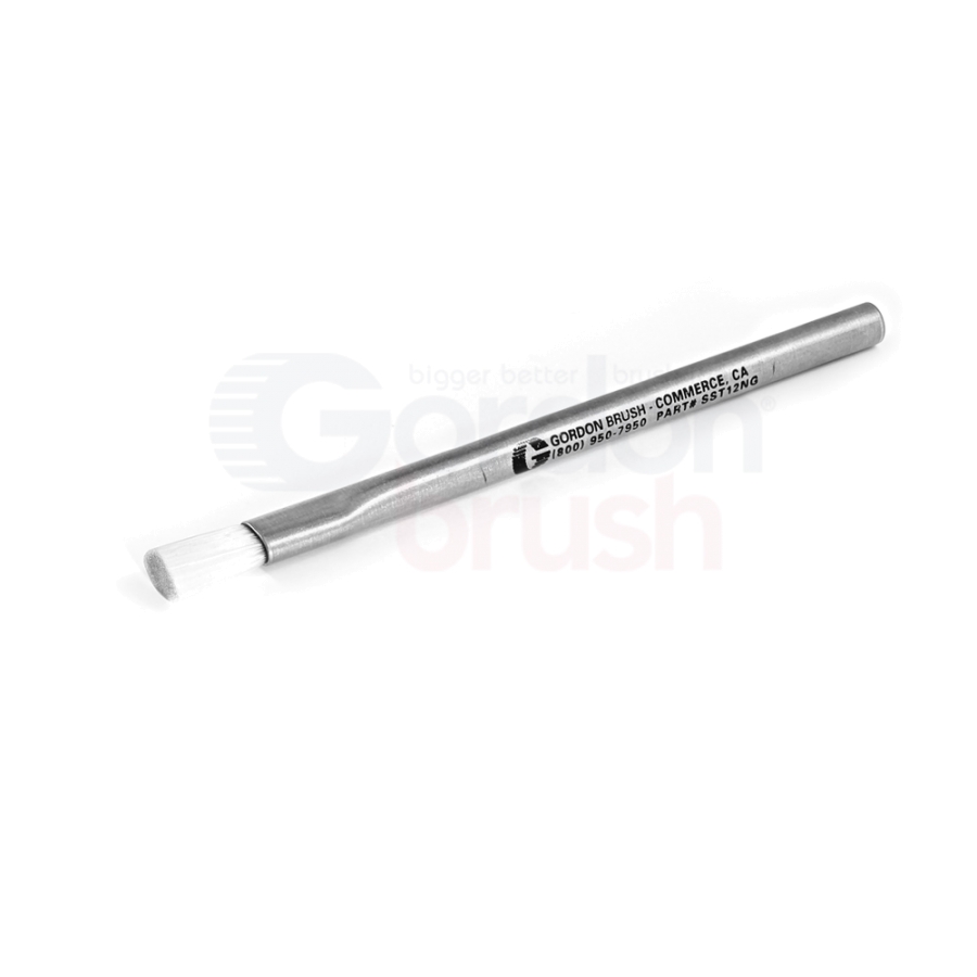 3/8" Diameter .008" Bristle Nylon 3/4" Trim and Stainless Steel Applicator Brush