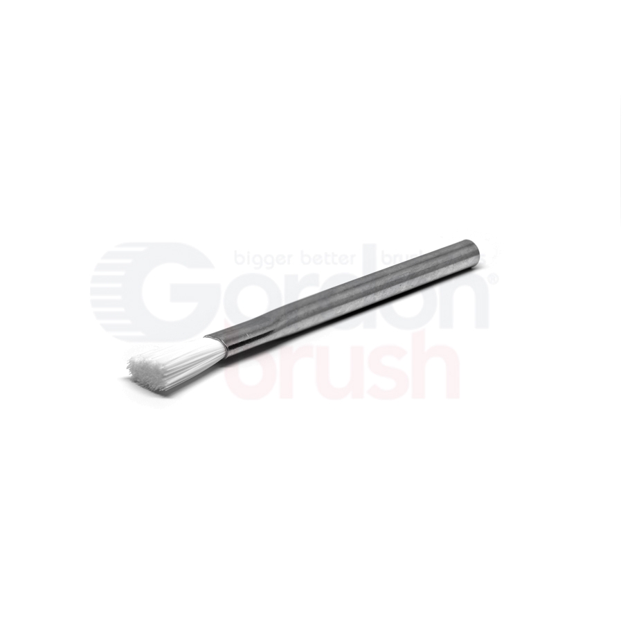 3/8" Diameter .010" Static Dissipative Nylon Bristle and Zinc Plated Handle Steel Applicator Brush