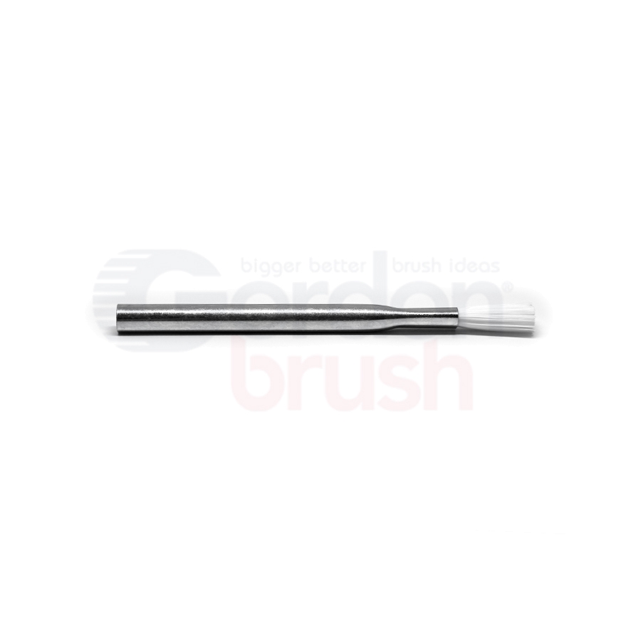 3/8" Diameter .010" Static Dissipative Nylon Bristle and Zinc Plated Handle Steel Applicator Brush 2